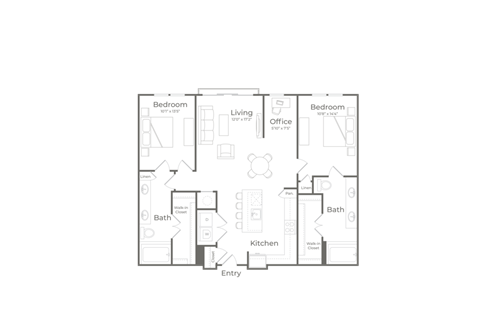 bedroom floor plan | the mansions on the park